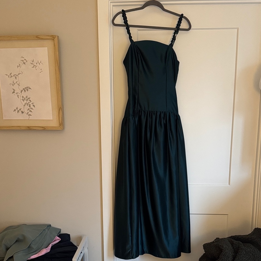 Lulu's Dark Green Maxi Dress